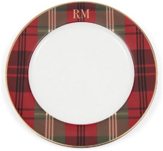 Rivièra Maison Frühstücksteller Kuchenteller Tartan Karomuster Dinner Plate (20,5cm)