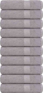 Duschtücher 10 Stk. Grau 70x140 cm 360 g/m² 100% Baumwolle 136835