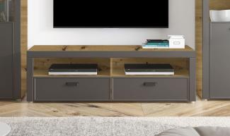 Lowboard "Modena" TV-Unterschrank 140 cm artisan Eiche graphit matt