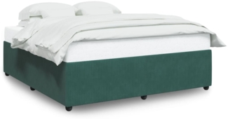 vidaXL Bettgestell ohne Matratze Dunkelgrün 180x200 cm Samt 3285027