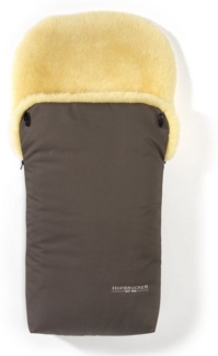 Hofbrucker seit 1948 Fußsack Hofbrucker Lammfell-Fußsack Putzi für Kinderwagen und Buggy, warmer Winterfußsack mit echtem Lammfell wasserabweisend und windabweisend Oberteil abnehmbar Made in Germany