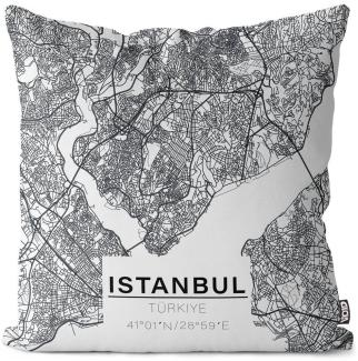 VOID Kissenbezug, (1 Stück), landkarte stadt istanbul türkei asien marmara stadtplan Stadtkarte Ka