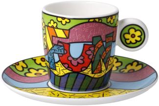 Goebel Espressotasse Romero Britto - Fun, Tasse, Becher, Fine Bone China, Bunt, 100 ml, 66452861