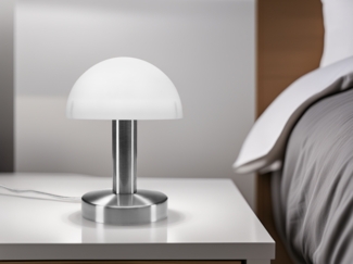 Kleine LED Tischlampe WARIN mit Touch Dimmer & Glasschirm Weiß, Höhe 21cm