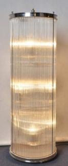 Casa Padrino Wohnzimmer Stehleuchte Silber Ø 32 x H. 100 cm - Runde Luxus Stehlampe