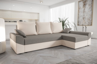 ALTDECOR Ecksofa DENVI, Couch mit Schlaffunktion, Stauraum Wohnlandschaft Funktionsecke, Corner Sofa Bett Eckcouch Couch L-Form Schlafcouch Ausziehbar