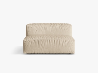 Micadoni Modul Martina 1-Sitzer Groß Samt Helles Beige
