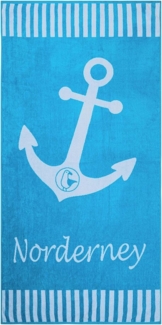 Schietwetter Strandtuch Unisex Strandhandtuch "Norderney" 180x88cm, Stoff, schnelltrocknend