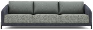 Casa Padrino Luxus Sofa Grün / Blau / Schwarz 255 x 86 x H. 75 cm - Wohnzimmer Sofa - Hotel Sofa - Wohnzimmer Möbel - Hotel Möbel - Luxus Möbel - Luxus Einrichtung
