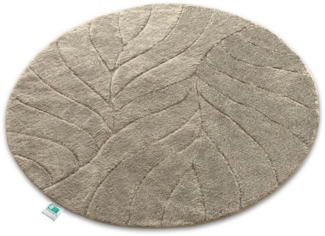 Kubus Duschmatte Elara, Runde Badematte aus hochwertiger Mikrofaser, Polyester, Rund, Rutschhemmend und kompatibel mit Fußbodenheizung