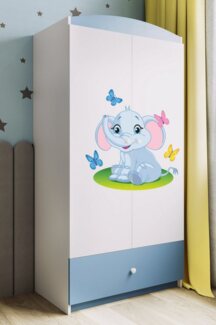 Bjird Kinderkleiderschrank Kleiderschrank Babydreams (4 Einlegeböden und Schublade) 175 x 90 x 52 cm