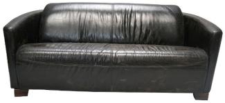 Rocket 3-Sitzer Sofa Rindsleder Vintage Ebony