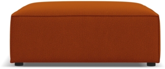 Micadoni Hocker Jodie 1-Sitzer Strukturierter Stoff Terrakotta Kunststoff schwarz