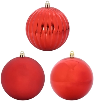vidaXL Weihnachtsbaumkugel Set XL 9 pcs Rot Kunststoff 42018854