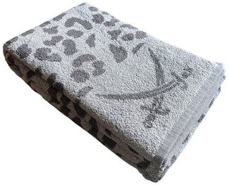 Sansibar Sylt Duschtuch Badetuch "LEO", 90x160 cm, 100% Baumwolle, (1-St), hautfreundlich, saugstark, modernes Leo-Design