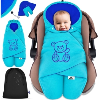 KIDIZ Deckenschlafsack, Baby Einschlagdecke mit Tasche für Winter & Herbst Babydecke Fußsack