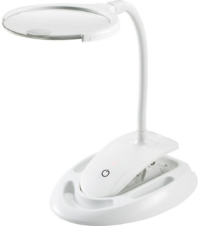 TOOLCRAFT Lupenlampe LED-Lupenleuchte mit Tischklemme 60lm TO-6378552, dimmbar