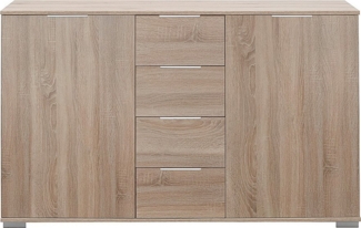 Lomadox Nachttisch ELSTRA-43, Schlafzimmer in Eiche sägerau Nb, B/H/T ca. 130/83/41 cm
