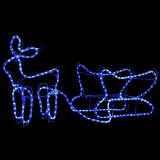 vidaXL Weihnachtsdekoration Rentiere und Schlitten Outdoor 252 LEDs 329809