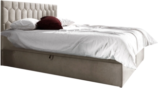 Boxspringbett 'Paremo M24', beige, 160x200 cm