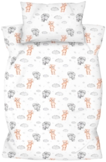 Amilian Kinderbettwäsche 100x135 - Bettwäsche Kinder - Kopfkissenbezug 40x60 cm Babybettwäsche, 2 teilig, 100% Baumwolle, für Mädchen und Jungen