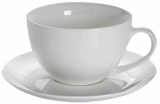 Tasse mit Untertasse 450 ml / Maxwell & Williams / White Basics / Round / Tasse / Jumbotasse
