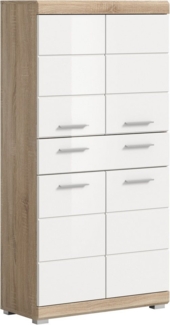 INOSIGN Midischrank Siena, Breite 74cm, 4 Türen, 1 Schubkasten, 4 Fächer, MDF-Front in verschiedenen Farben erhältlich, Badmöbel, Badschrank, Schrank, Bad