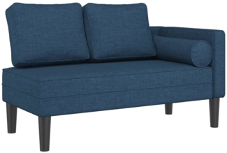 vidaXL Chaiselongue mit Kissen Blau Stoff
