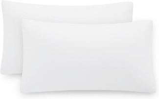 2er Set Kissenbezug 40x70 Weiß Mikrofaser Hotelverschluss Soft 40x70cm Pillow