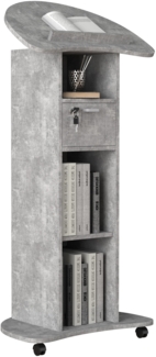 VCM Stehpult Redola 918362 Beton-Grau H. 110 bis 120 cm x B. 56 cm x T. 37 cm