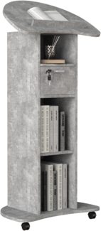 VCM Stehpult Redola 918362 Beton-Grau H. 110 bis 120 cm x B. 56 cm x T. 37 cm