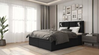 Best for Home Boxspringbett Parma Bonellfederkern inkl. 7-Zonen Topper T-30, Boxspringbett mit Bettkasten