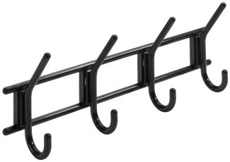 Hettich Garderobenhaken 4 Haken 37,0 x 15,0 x 7,0 cm schwarz