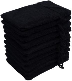 Müskaan - 5er Set Frottee Waschhandschuhe Elegance 16x21 cm 100% Baumwolle 500 g/m² Waschhandschuh schwarz