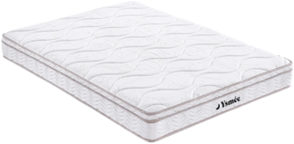 Vente-unique - Federkernmatratze Memory Schaum - 3 Zonen - Härtegrad 2 - 140 x 190 cm - Stärke 20 cm - WOLKENTANZ von YSMÉE