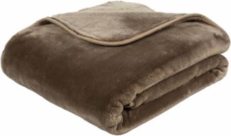 Gözze 'Premium Cashmere' Kuscheldecke, Polyester taupe, 180x220 cm