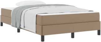 vidaXL Bettrahmen mit Matratze Cappuccino 120 x 200 cm Stoff 3398627