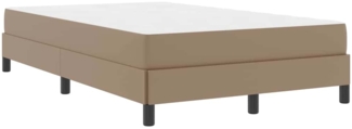 vidaXL Bett mit Matratze Cappuccino 120 x 200 cm Kunstleder 3398627