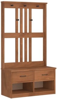 vidaXL Garderobenständer SANDNES 87x40x159,5cm Massivholz Kiefer 4010490