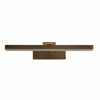 Licht-Erlebnisse Bilderleuchte DAMIAN, LED, Warmweiß, Messing Aluminium schwenkbar 3000 K 40,5 cm Bilderleuchte Flur