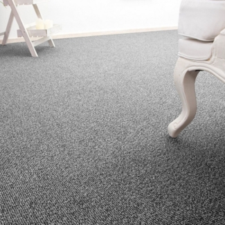 Andiamo Teppichboden Feinschlinge Carlos, rechteckig, Höhe: 6,5 mm, melierte Optik, Breite 400 cm oder 500 cm, strapazierfähig, Wohnzimmer