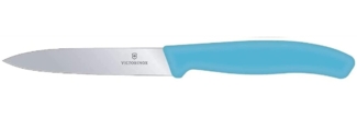 Victorinox | Swiss Classic Gemüsemesser | extra scharfe Klinge | robuster Kunststoff-Griff | spülmaschinengeeignet | Karibikblau | Made in Switzerland
