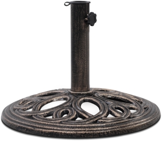 Sonnenschirmständer stabiler Schirmständer aus robustem Gusseisen für 38 mm bis 48 mm Gestänge