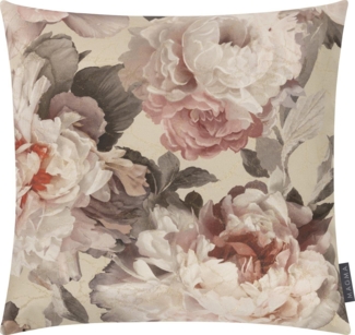 Magma Heimtex Kissenhülle Soraya 45x45cm Blüten Satin bedruckt weich samtig blumig, (1 Stück), Wendekissen