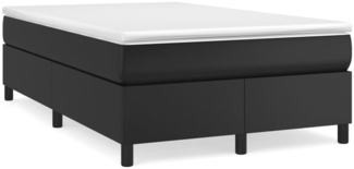 vidaXL Polsterbett Schwarz 120x200 cm Kunstleder