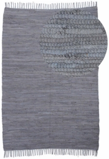 carpetfine Teppich Kelim Chindi uni, rechteckig, Höhe: 5 mm, Wendeteppich, reine Baumwolle, handgewebt, Uni-Farben, mit Fransen