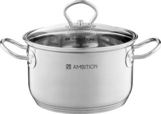 AMBITION Topf mit Glasdeckel 2. 8L ACERO (60810)