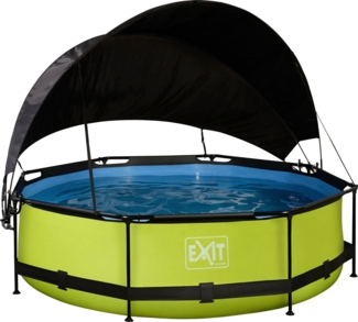 EXIT Deluxe XL Planschbecken Ø 300x76 cm grün inkl. Sonnenschutz