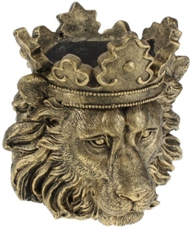 Blumenkasten Pflanz Topf Kopf LÖWE gold Über Blumen Tier Deko Geschenk Lion King groß Büste