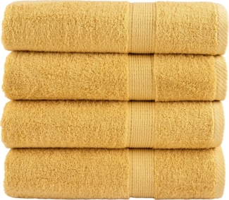 vidaXL Premium-Badetücher SOLUND 4 Stk. Gold 100x150 cm 600 g/m² 137288